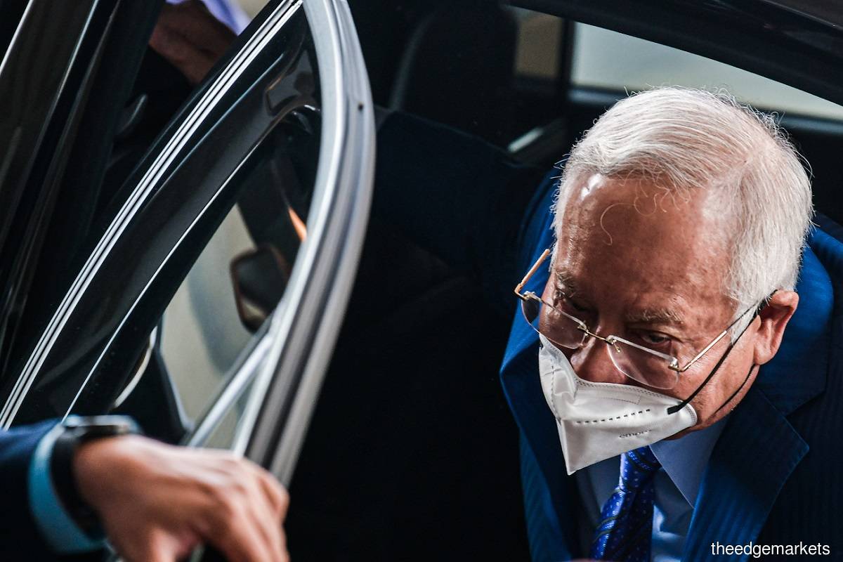 On July 28, 2020, the High Court found Najib guilty on all seven charges, and sentenced him to 12 years in jail and a fine of RM210 million. (Photo by Zahid Izzani Mohd Said/The Edge)
